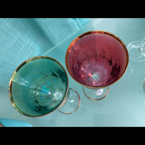 Dining Italian La Reine Crystal Wine Glasses Angels 2 Poshmark